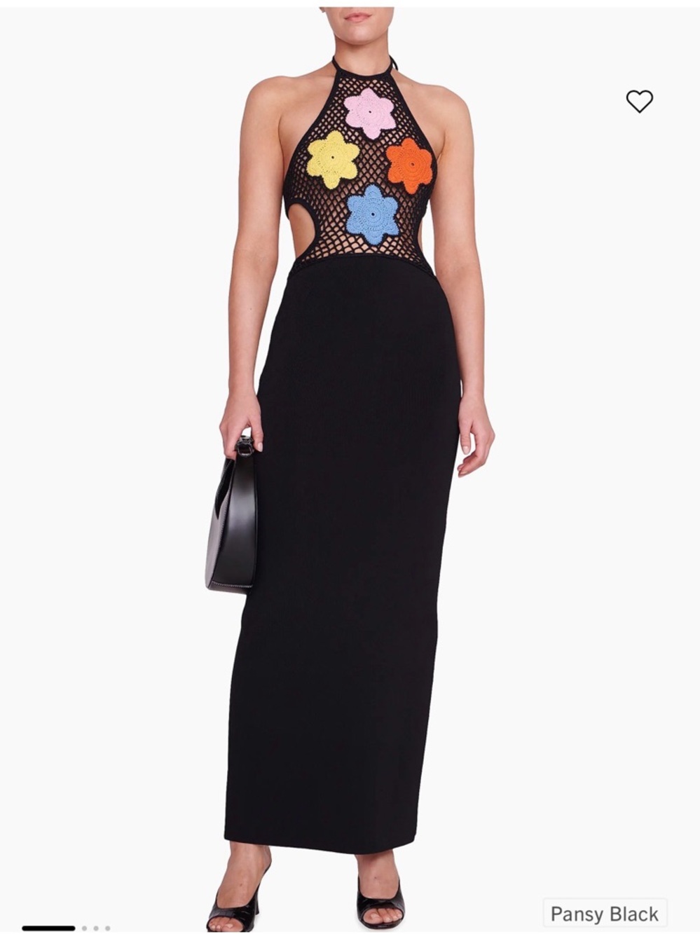 STAUD Jacqueline Flower Mesh Column Dress